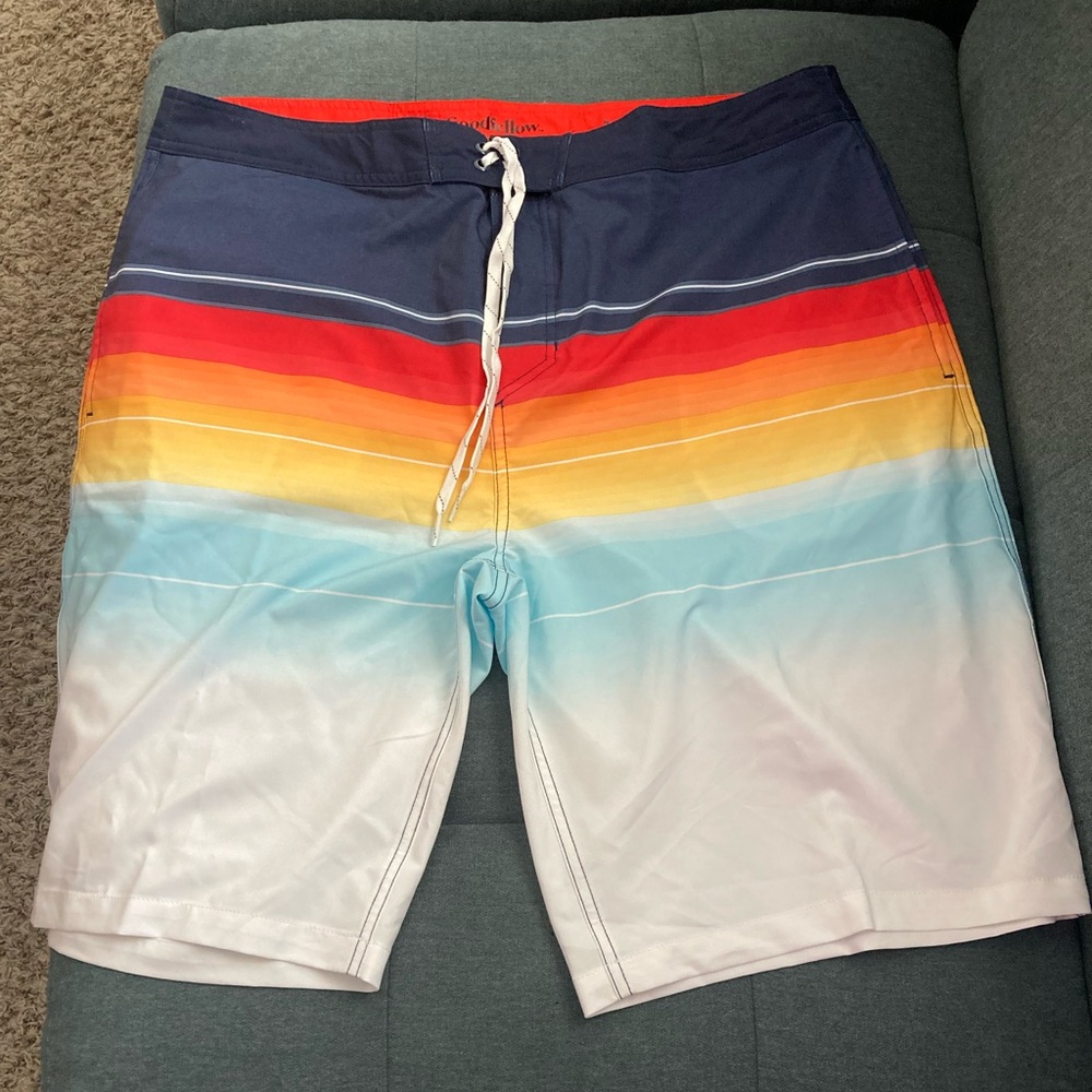 Goodfellow & Co Multicolor Striped Board Shorts